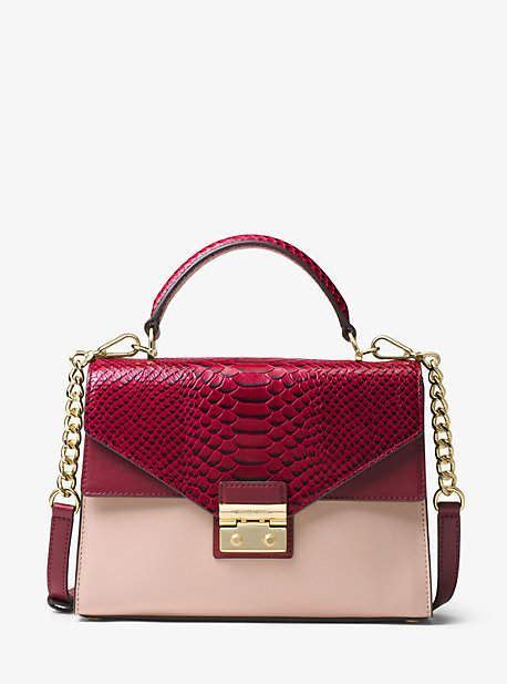 michael kors sloan color block satchel